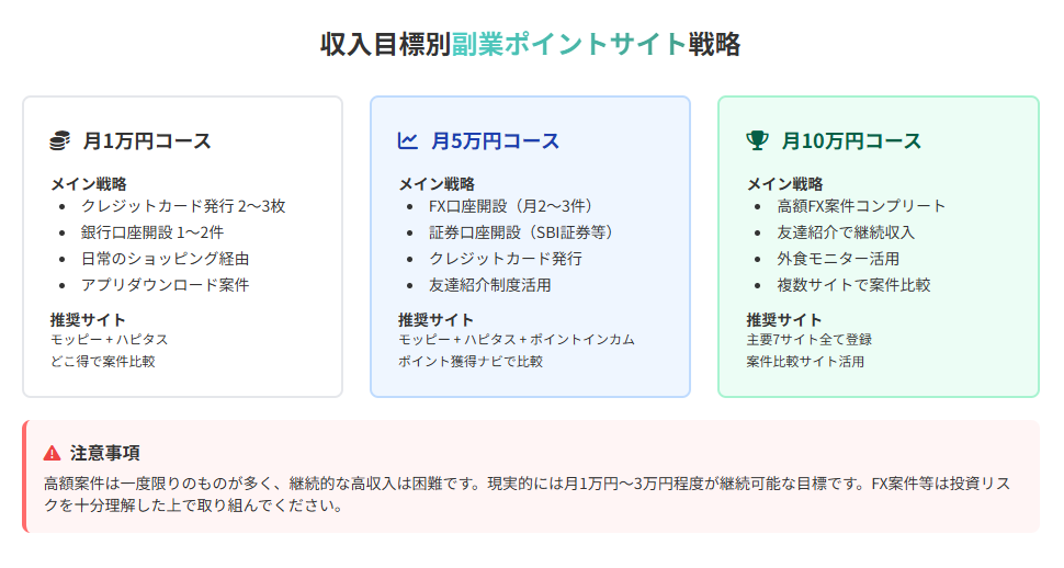 副業としてのポイ活 | 収入目標別攻略法