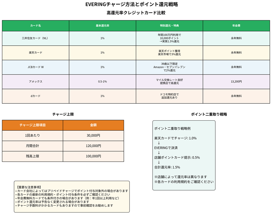 EVERINGチャージ方法とポイント還元戦略